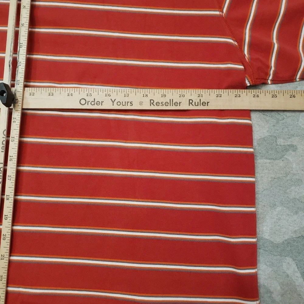 Nike ACG Polo Shirt Mens 2XL Red Short Sleeve‎ Striped Outdoors
